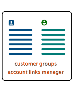 Customer account groups links manager